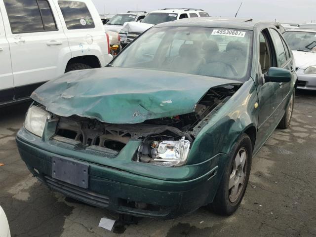 3VWSA29M8XM063990 - 1999 VOLKSWAGEN JETTA GLS GREEN photo 2