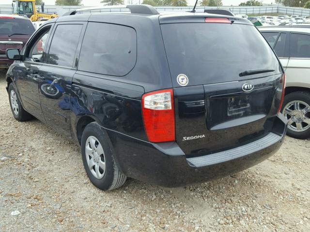 KNDMG4C39A6325657 - 2010 KIA SEDONA BLACK photo 3