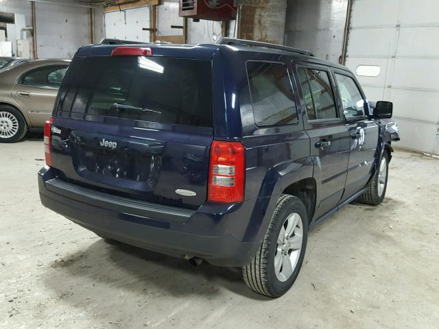 1C4NJPFA3CD610256 - 2012 JEEP PATRIOT LA BLUE photo 4