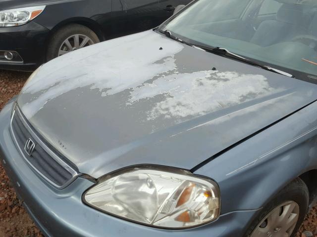 2HGEJ6618YH558807 - 2000 HONDA CIVIC BASE TEAL photo 9