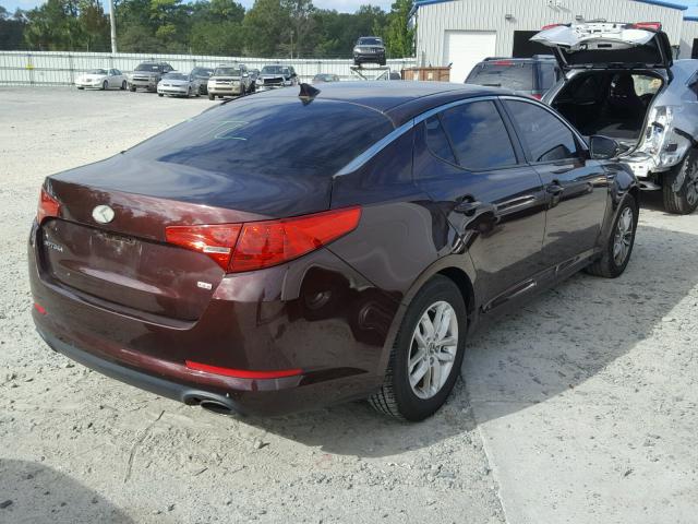 KNAGM4A78B5065672 - 2011 KIA OPTIMA LX BURGUNDY photo 4