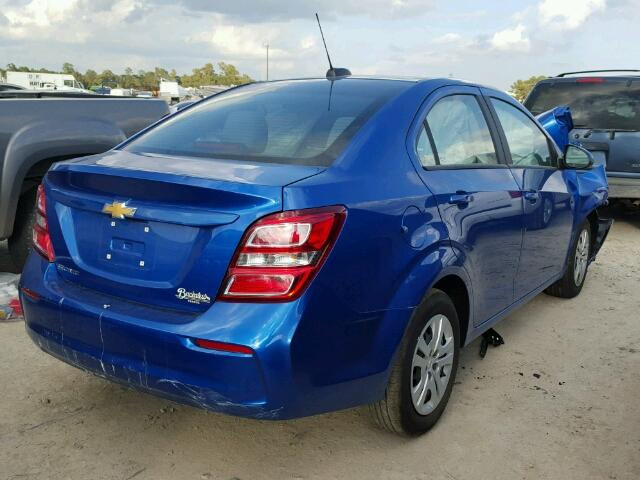 1G1JB5SH1H4146483 - 2017 CHEVROLET SONIC LS BLUE photo 4