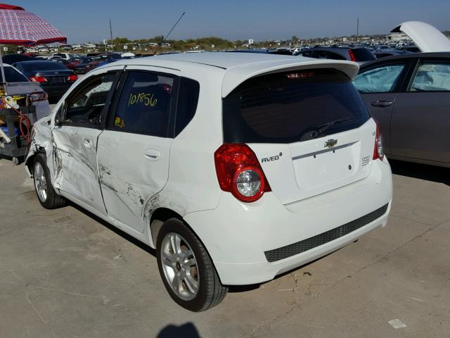 KL1TG6DE8BB253812 - 2011 CHEVROLET AVEO LT WHITE photo 3