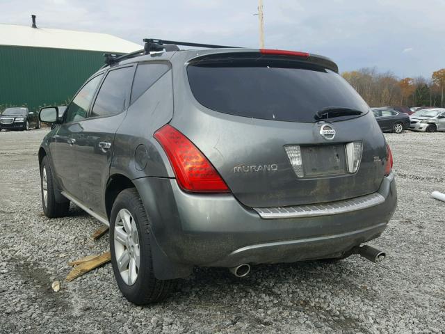 JN8AZ08T46W428687 - 2006 NISSAN MURANO SL GRAY photo 3