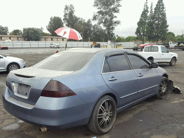 1HGCM56707A203866 - 2007 HONDA ACCORD EX BLUE photo 4