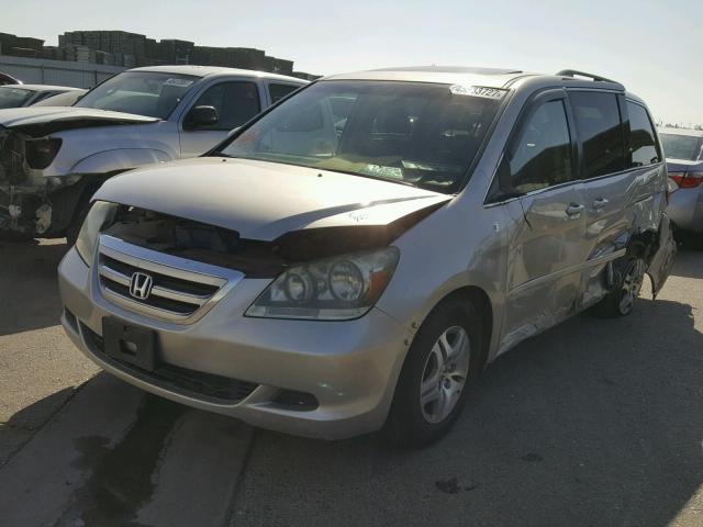 5FNRL38716B089962 - 2006 HONDA ODYSSEY EX SILVER photo 2