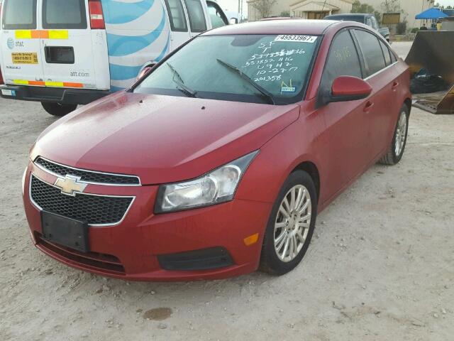 1G1PH5SB4D7201358 - 2013 CHEVROLET CRUZE ECO RED photo 2