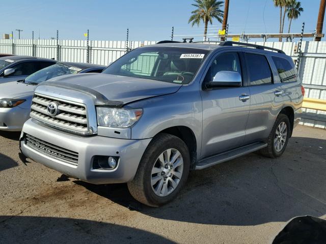 5TDJW5G10AS025705 - 2010 TOYOTA SEQUOIA SILVER photo 2