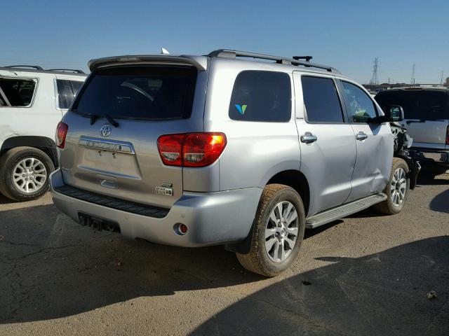 5TDJW5G10AS025705 - 2010 TOYOTA SEQUOIA SILVER photo 4