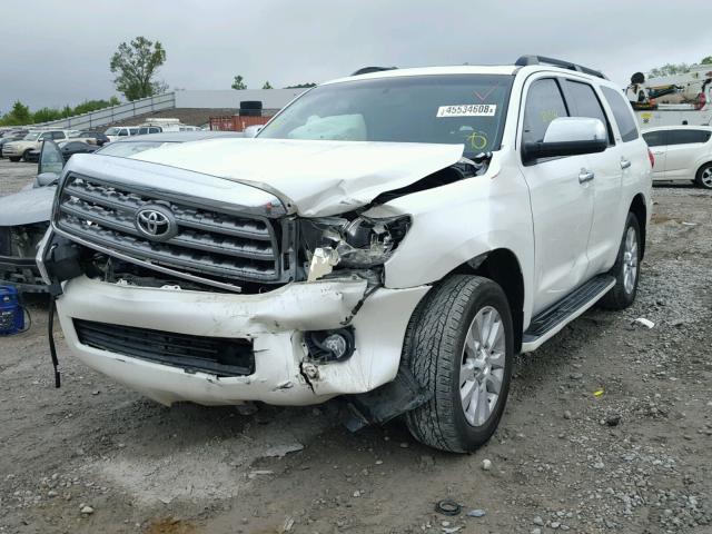 5TDDW5G16ES095647 - 2014 TOYOTA SEQUOIA PL WHITE photo 2