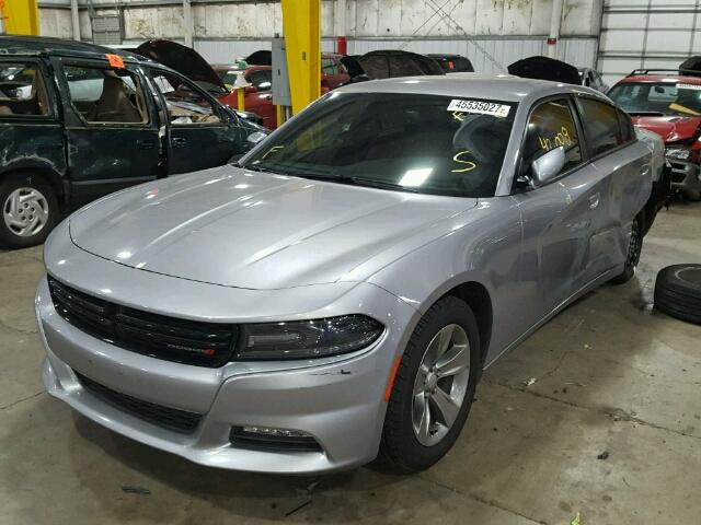 2C3CDXHG0FH836220 - 2015 DODGE CHARGER SX SILVER photo 2