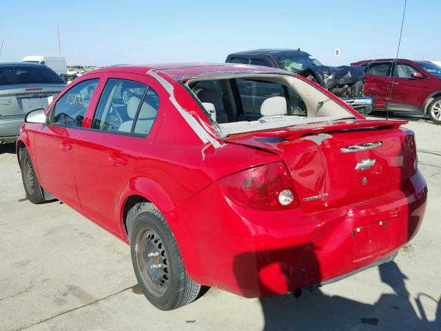 1G1AK55F077280148 - 2007 CHEVROLET COBALT LS RED photo 3