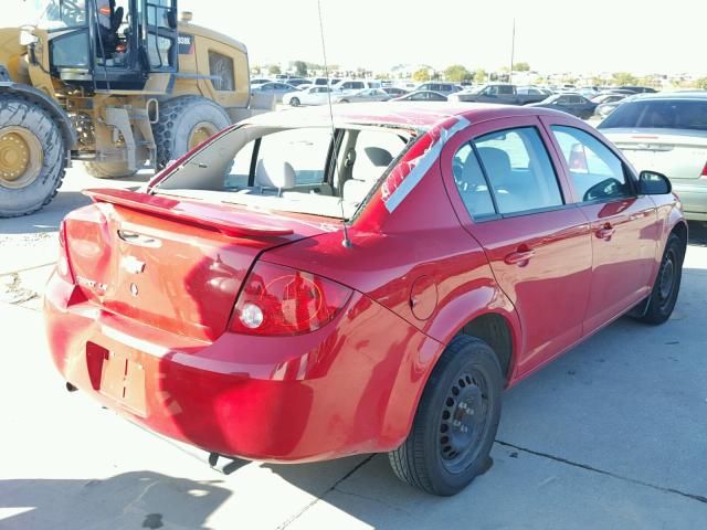 1G1AK55F077280148 - 2007 CHEVROLET COBALT LS RED photo 4