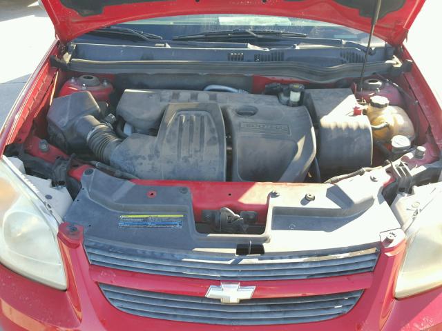 1G1AK55F077280148 - 2007 CHEVROLET COBALT LS RED photo 7