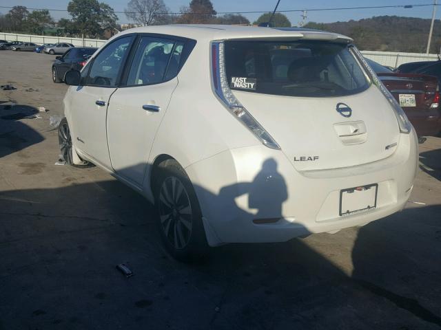 1N4AZ0CP2FC300851 - 2015 NISSAN LEAF WHITE photo 3