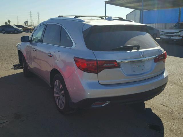 5FRYD4H46FB013379 - 2015 ACURA MDX SILVER photo 3