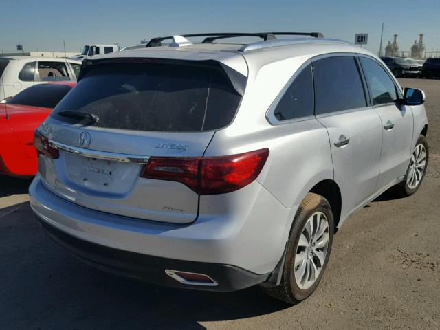 5FRYD4H46FB013379 - 2015 ACURA MDX SILVER photo 4