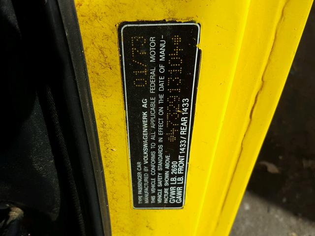 4732913104 - 1973 PORSCHE 914 YELLOW photo 10