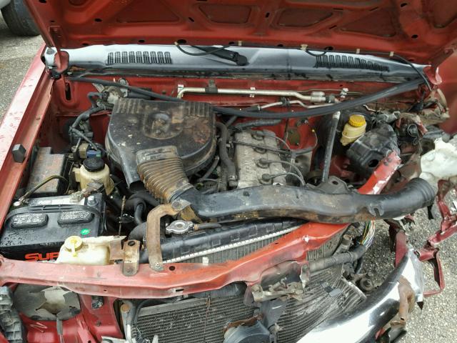 1N6DD26S4YC412701 - 2000 NISSAN FRONTIER K RED photo 7