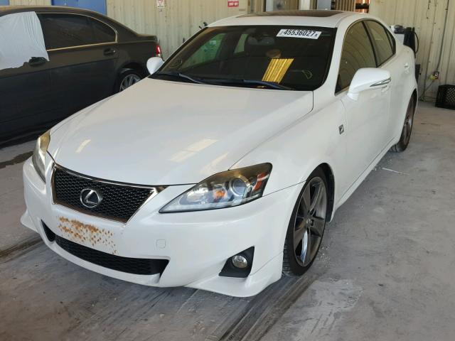 JTHBF5C26C5161041 - 2012 LEXUS IS 250 WHITE photo 2