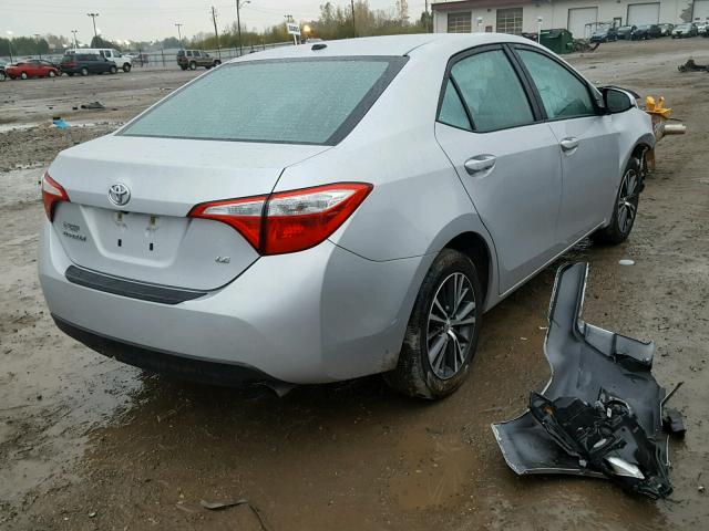 2T1BURHE7GC534467 - 2016 TOYOTA COROLLA SILVER photo 4