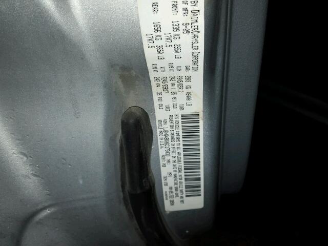 1J8HG48K06C173433 - 2006 JEEP COMMANDER SILVER photo 10