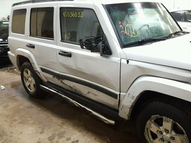 1J8HG48K06C173433 - 2006 JEEP COMMANDER SILVER photo 9