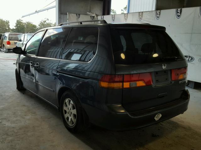 5FNRL18784B052280 - 2004 HONDA ODYSSEY EX BLUE photo 3