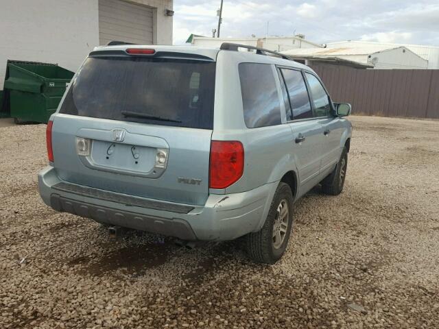 2HKYF18523H526127 - 2003 HONDA PILOT BLUE photo 4