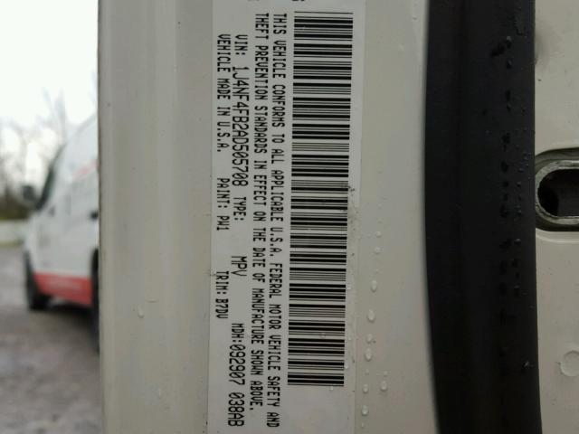 1J4NF4FB2AD505708 - 2010 JEEP COMPASS SP WHITE photo 10