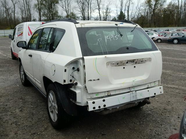 1J4NF4FB2AD505708 - 2010 JEEP COMPASS SP WHITE photo 3