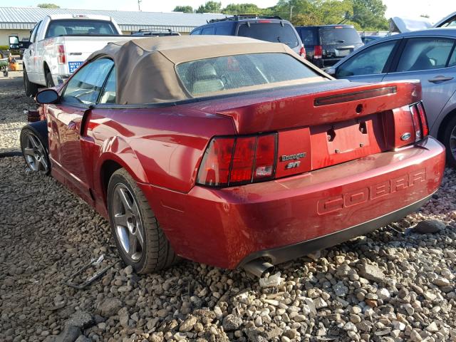 1FAFP49Y53F319780 - 2003 FORD MUSTANG CO RED photo 3