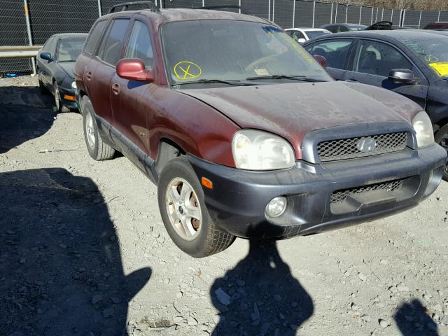 KM8SC13D04U680576 - 2004 HYUNDAI SANTA FE G MAROON photo 1