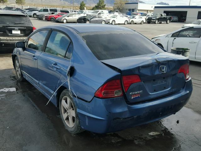 1HGFA16818L021574 - 2008 HONDA CIVIC EX BLUE photo 3