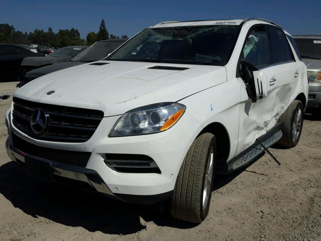 4JGDA5JB9FA501351 - 2015 MERCEDES-BENZ ML 350 WHITE photo 2