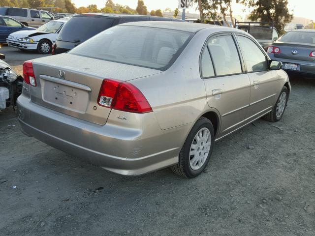 JHMES16574S001938 - 2004 HONDA CIVIC LX TAN photo 4