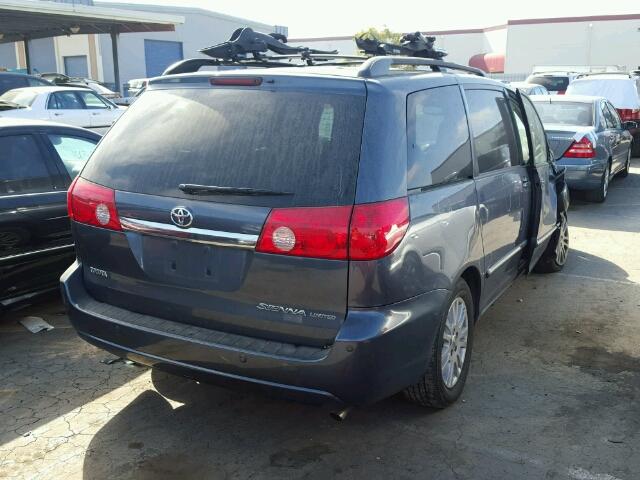 5TDZK22C68S130040 - 2008 TOYOTA SIENNA XLE BLUE photo 4