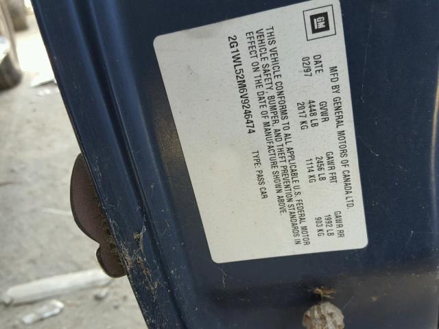 2G1WL52M6V9246474 - 1997 CHEVROLET LUMINA BAS ლურჯი ფოტო 10