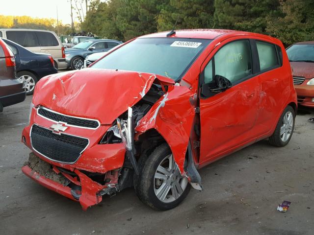 KL8CB6S99DC607596 - 2013 CHEVROLET SPARK LS RED photo 2