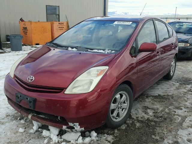 JTDKB22U840033168 - 2004 TOYOTA PRIUS RED photo 2