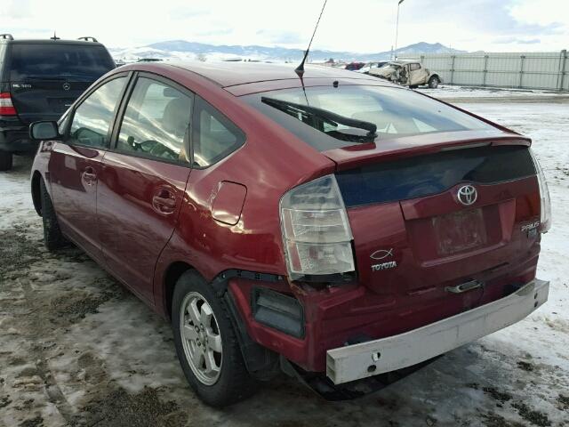 JTDKB22U840033168 - 2004 TOYOTA PRIUS RED photo 3