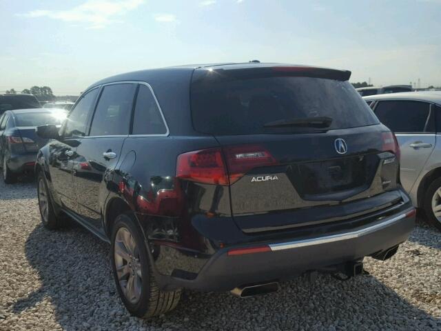 2HNYD2H79BH520016 - 2011 ACURA MDX ADVANC შავი ფოტო 3