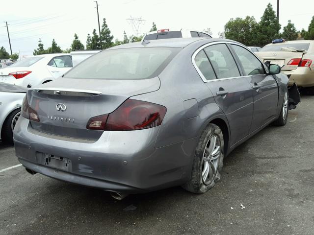 JN1CV6AP0AM401767 - 2010 INFINITI G37 BASE GRAY photo 4