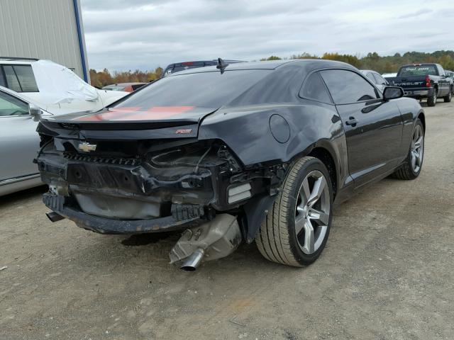 2G1FG1EV2A9168609 - 2010 CHEVROLET CAMARO BLACK photo 4