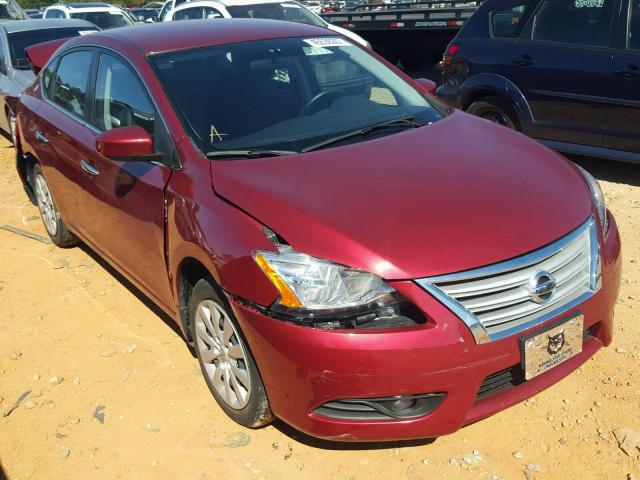 3N1AB7AP2FL650286 - 2015 NISSAN SENTRA S RED photo 1