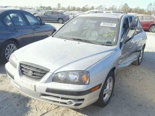 KMHDN46D55U025332 - 2005 HYUNDAI ELANTRA GL SILVER photo 2