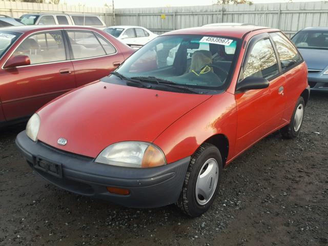 2C1MR2269V6722275 - 1997 GEO METRO RED photo 2