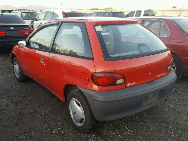 2C1MR2269V6722275 - 1997 GEO METRO RED photo 3