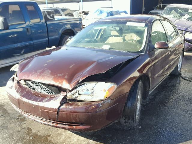 1FAFP55U21A127879 - 2001 FORD TAURUS SES BURGUNDY photo 2