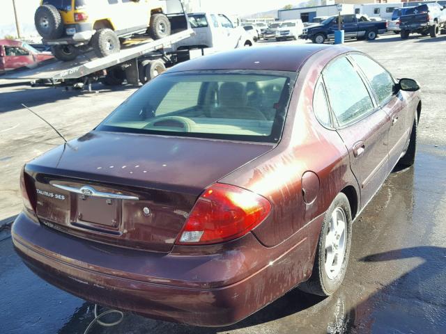 1FAFP55U21A127879 - 2001 FORD TAURUS SES BURGUNDY photo 4